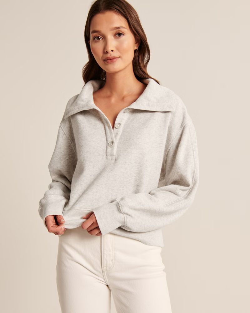 Women's Drama Wedge Henley | Women's Up To 50% Off Select Styles | Abercrombie.com | Abercrombie & Fitch (US)
