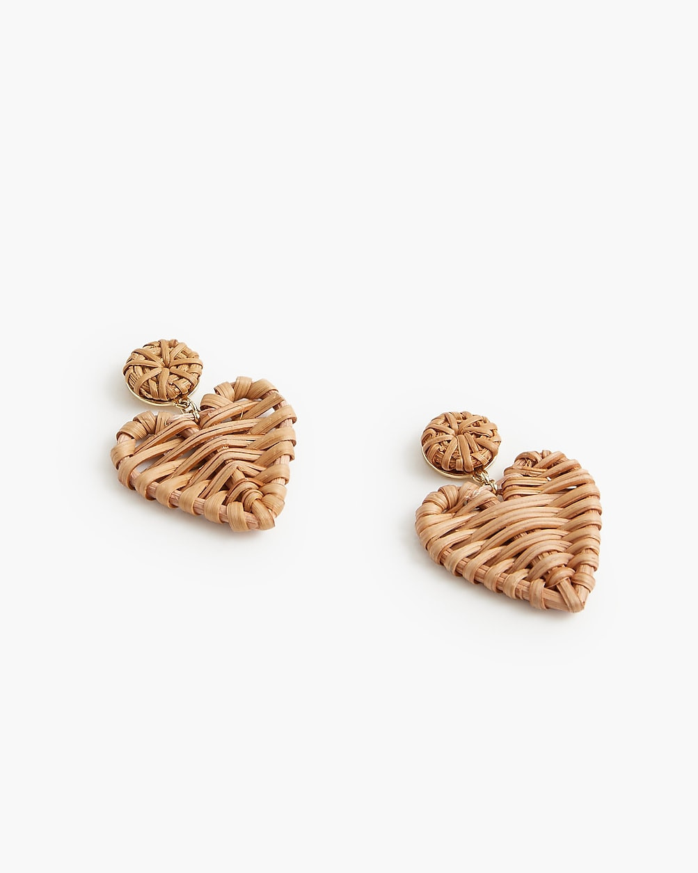 Woven heart statement earrings | J.Crew Factory