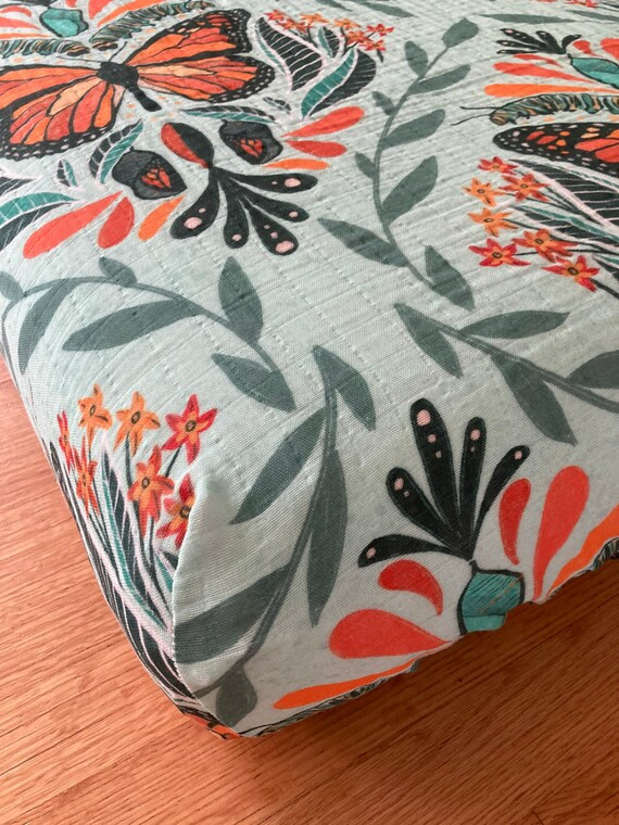 Organic Fitted Crib Sheets - Blossoming Butterfly | Etsy (US)