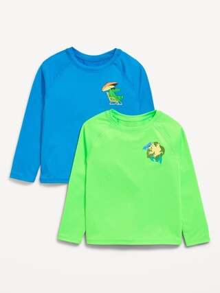 Long-Sleeve Graphic Rashguard Swim Top 2-Pack for Toddler Boys | Old Navy (US)