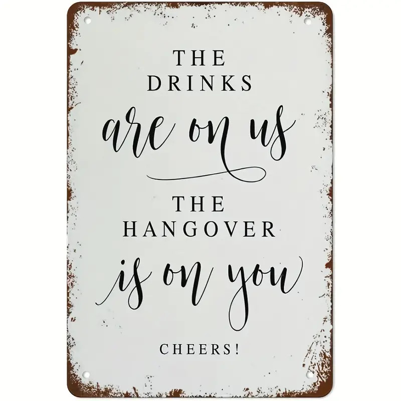 Vintage Metal Tin Sign Drinks Us Hangover Wedding Signs - Temu | Temu Affiliate Program