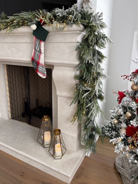 See how I styled this gorgeous cypress winter garland over my fireplace mantel! I was able to create this beautiful cascading look with only 3 strands of flocks of wintery spruce and pine! 

#LTKHoliday #LTKSeasonal #LTKGiftGuide
