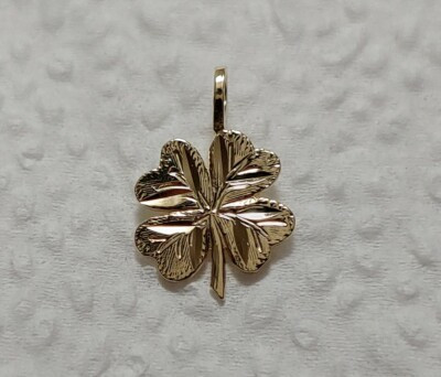 New 14k 4 Leaf Clover Lucky Charm Pendent    | eBay | eBay US