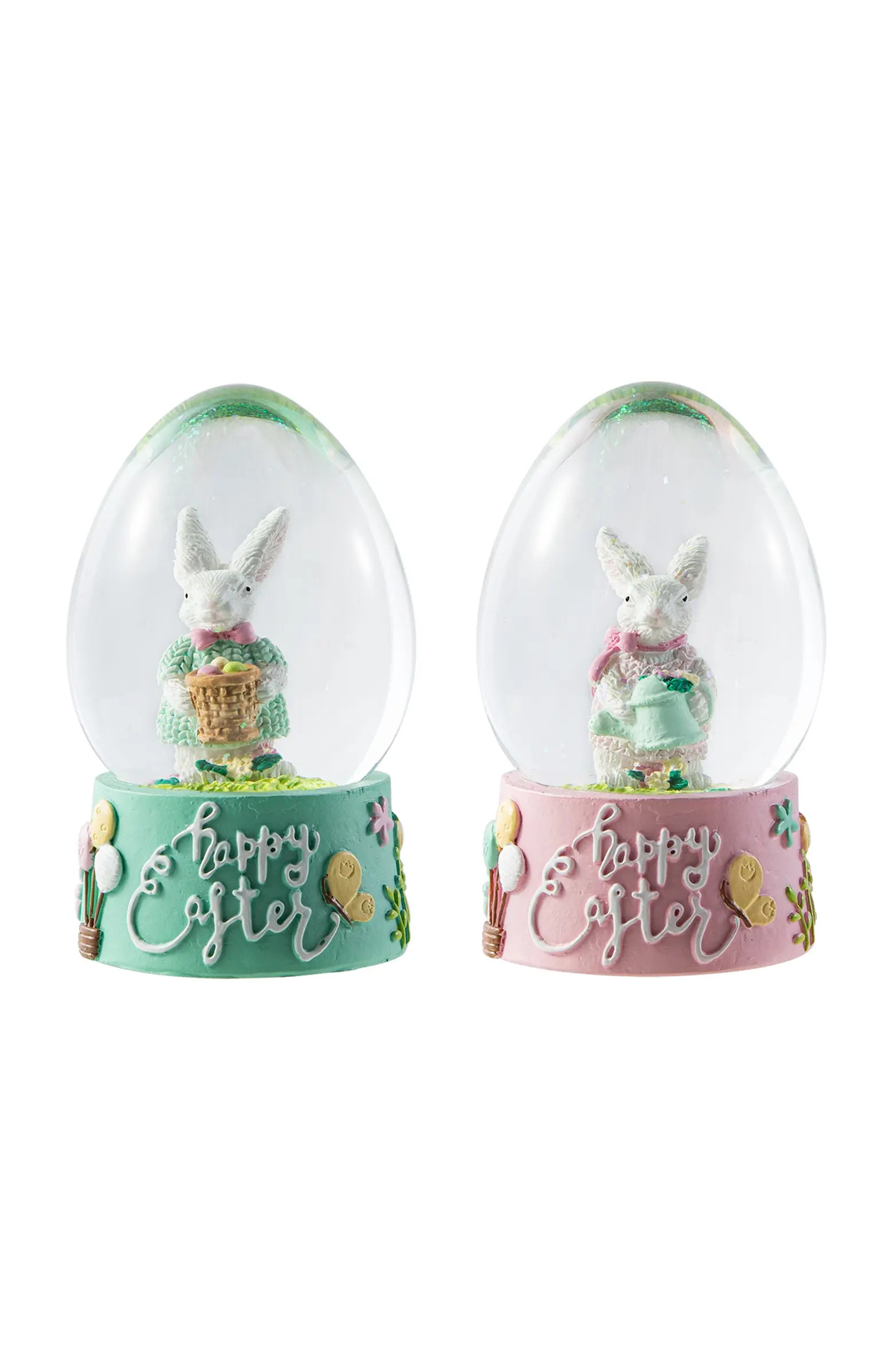 65MM Set of 2 Easter Resin Bunnies Waterglobe | Nordstrom