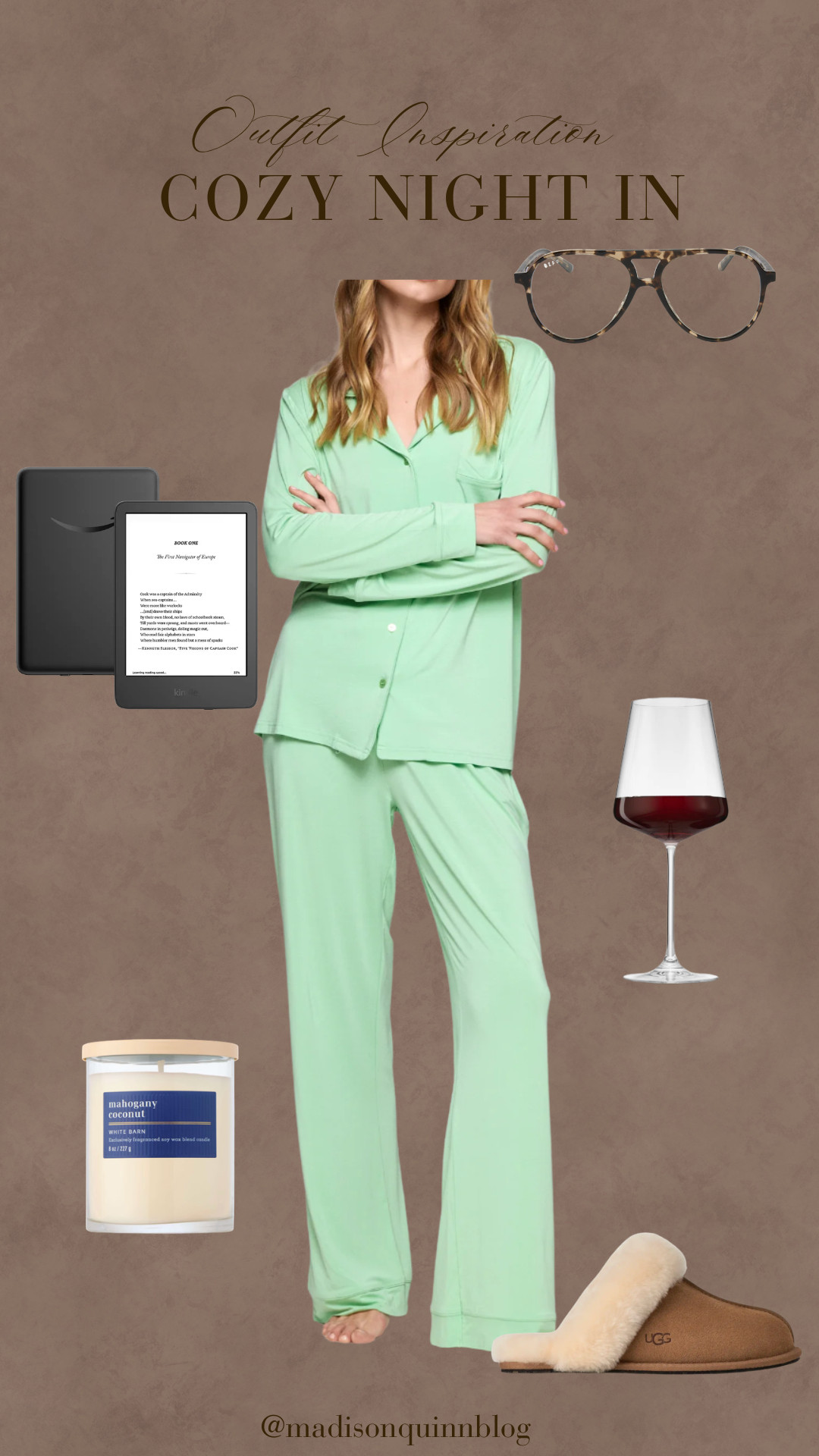 Love this cozy night in look! Some of my favorite pajamas!

comfy cozy relaxation self care wine glass kindle blue light glasses pajamas slippers 

 #LTKdayinmylife #LTKootd #LTKmomlife