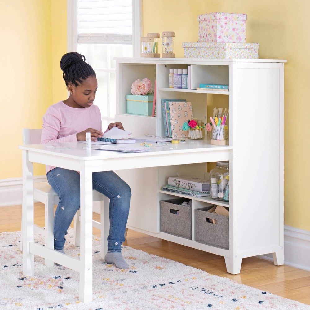 Living & Learning Kids' Media System with Desk Extension White - Martha Stewart | Target