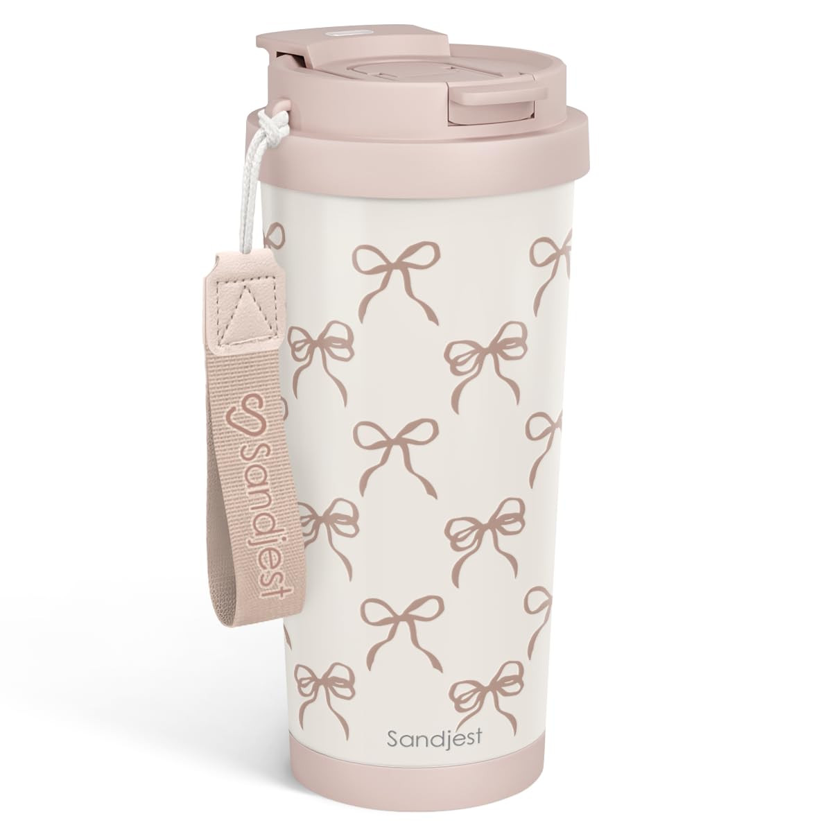 Amazon.com: SANDJEST Bow Stainless Steel 2-in-1 Lid Coffee Tumbler 18 oz, Insulated Travel Mug Gift for Women Girls Friends, Gift Idea for Birthday Christmas Mothers Day (Brown) : Home & Kitchen | Amazon (US)
