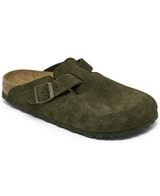 Birkenstock Women's Boston Suede Leather Casual Clogs from Finish Line - Macy's | Macy's