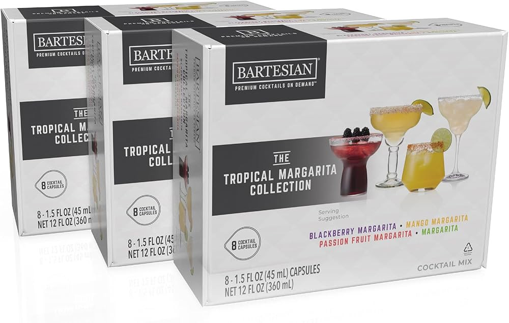 Bartesian 24-Pack Tropical Margarita Favorites Collection for Cocktail Machine – Home Bar Mixol... | Amazon (US)