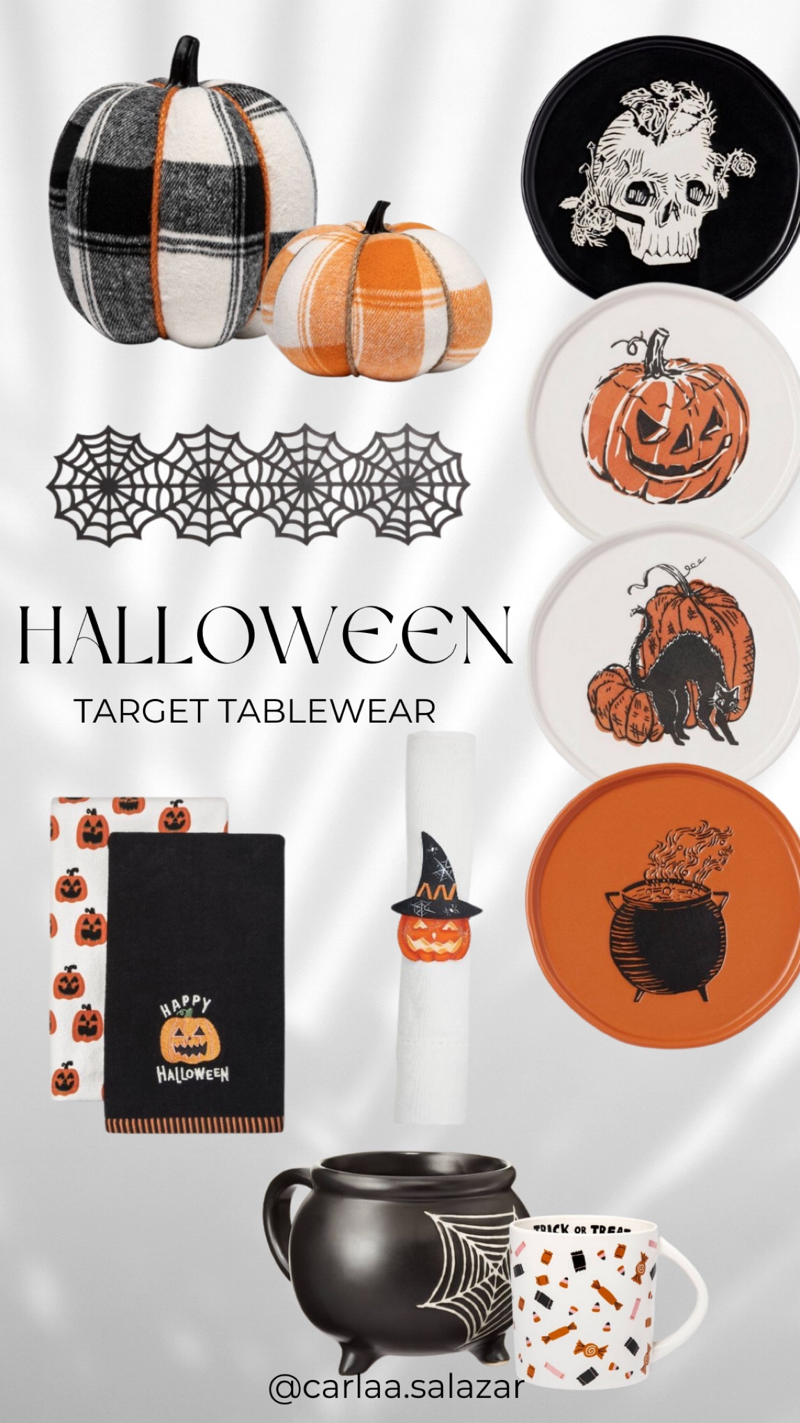 Halloween tablewear, target finds, table runner, halloween plates, napking rings, pumpkin decor, salad plates 

#LTKSeasonal #LTKhome #LTKHalloween