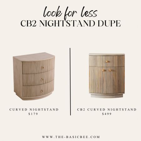 CB2 nightstand dupe!! This curved fluted nightstand with 3 drawers is only $179! Such a steal - hurry almost sold out! 

#LTKhome #LTKsalealert #LTKfamily