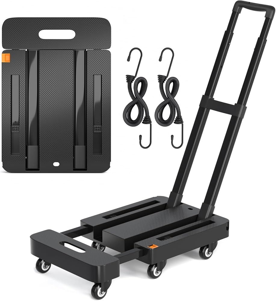 [Upgraded Version] Folding Hand Truck Dolly, 450LBS Heavy Duty Luggage Cart, Utility Cart with 6 ... | Amazon (US)