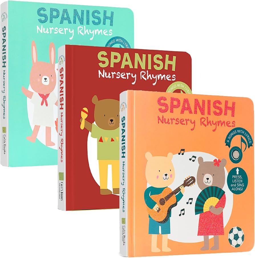 Calis Books Spanish Nursery Rhymes Musical Books Bundle | Amazon (US)