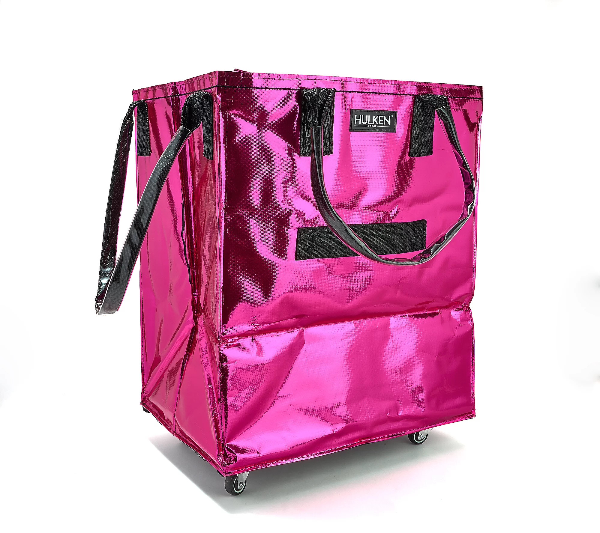 Hulken Large Rolling Tote Bag with Zip Top & Button Closure | QVC