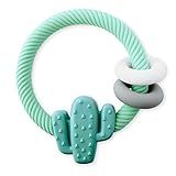 Itzy Ritzy Silicone Teether with Rattle; Features Rattle Sound, Two Silicone Rings and Raised Textur | Amazon (US)
