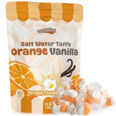 Snackathon Salt Water Taffy Single Flavor, Orange Vanilla, 15 Oz | Target