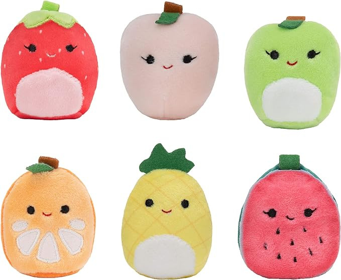 Squishville by Squishmallows Mini Plush Fruit Squad, Six 2" Soft Minimallow Plush, Irresistibly C... | Amazon (US)