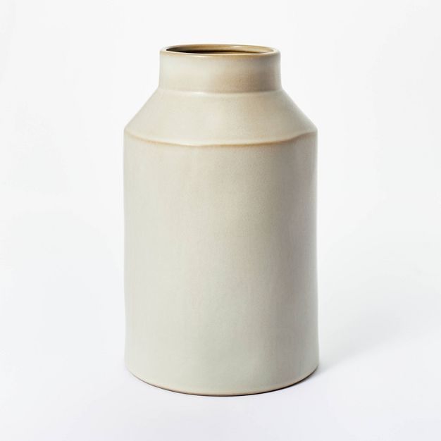 10" x 6" Carved Ceramic Vase Gray - Threshold™ designed with Studio McGee | Target