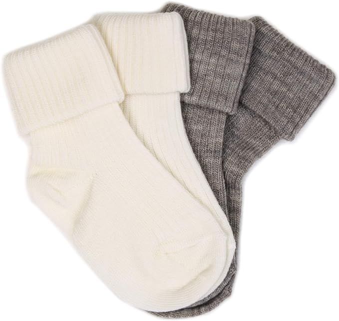 Wool Baby Socks from Woolino, Washable Merino Wool Infant Toddler Kids Socks, Newborn to 6 Years ... | Amazon (US)