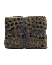 Made In Portugal Waffle Knit End Of Bed Blanket | Marshalls