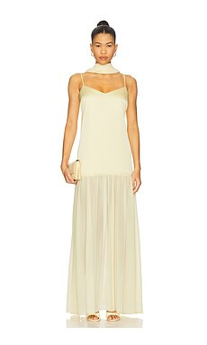 Show Me Your Mumu Dalia Maxi Dress in Pale Yellow from Revolve.com | Revolve Clothing (Global)