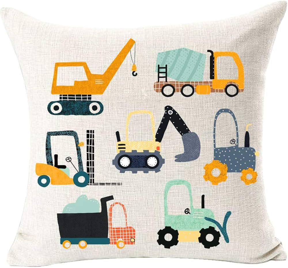 Best Gift Quote Tractors Trucks Toys Baseball Sport to My Grandson Square Cotton Linen Decorative Throw Pillow Cover Cushion Case for Outdoor Bed Sofa Couch Holiday 18"X18" inch (D4) | Amazon (US)