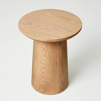 Round Wood Pedestal Accent Table Natural - Hearth & Hand with Magnolia  | eBay | eBay US