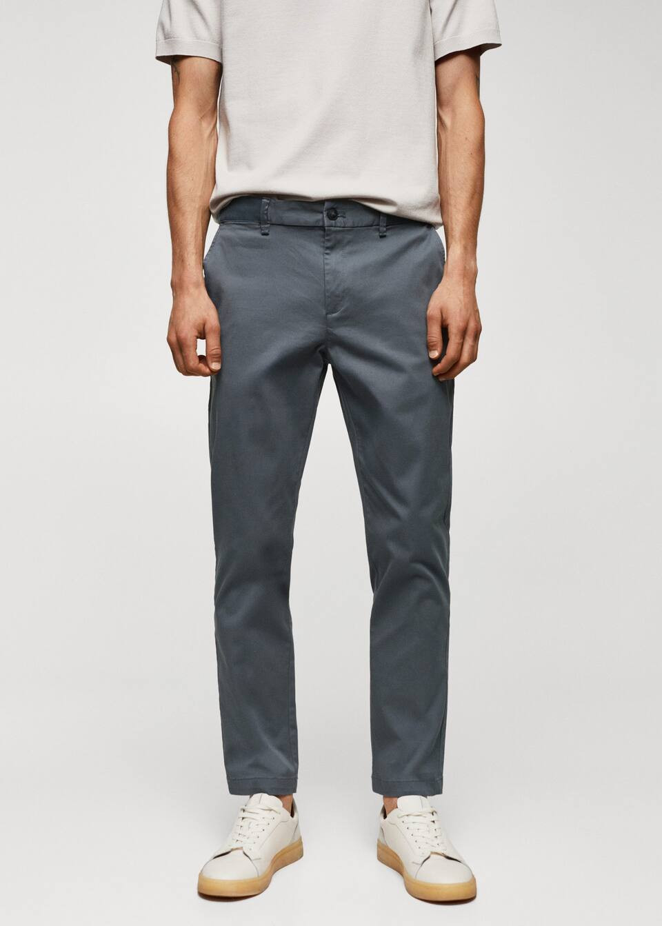 Cotton tapered crop pants -  Men | Mango Man USA | MANGO (US)