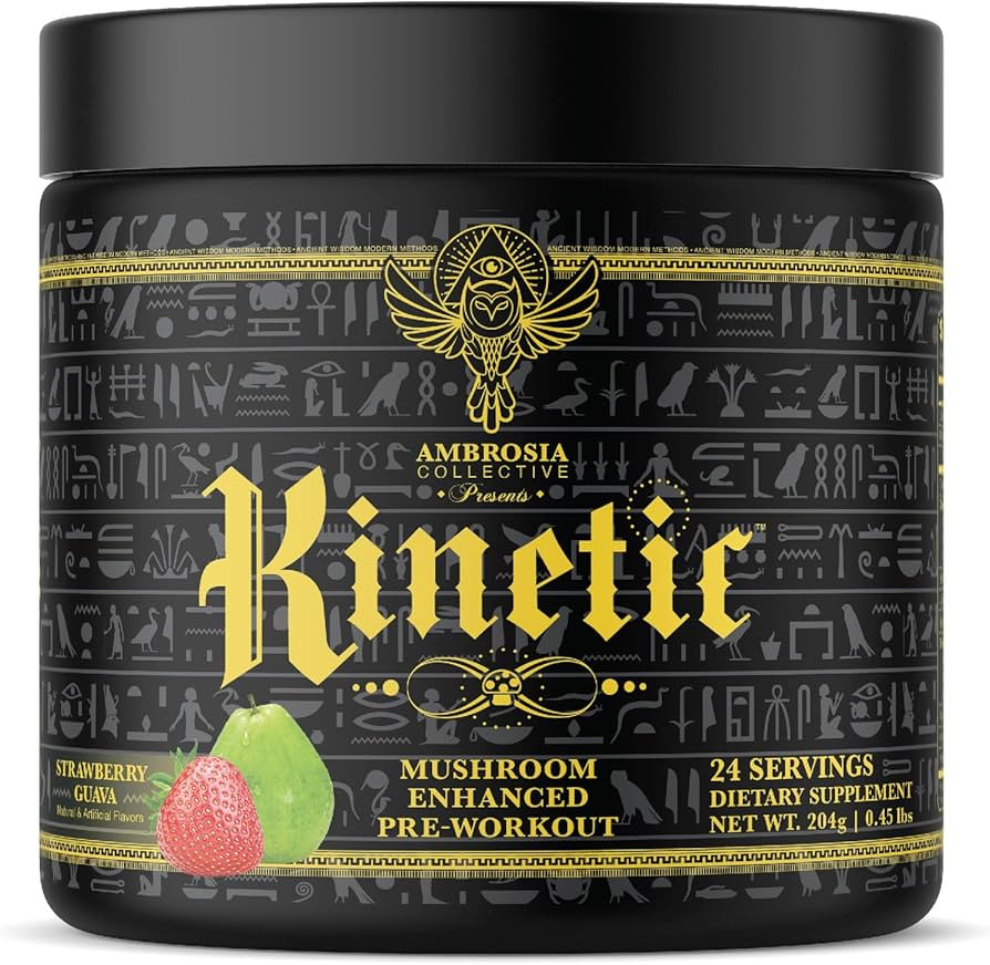 Ambrosia Kinetic Organic Preworkout, Mushroom Enhanced Natural Pre Workout Supplement, Nootropic ... | Amazon (US)