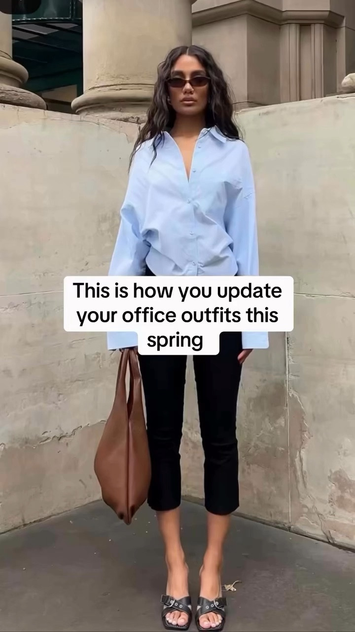 This is what to wear to the office this spring⬇️
If your work outfits feel boring lately try capris! they do more than you think. Easy, professional and you won't be dying of heat by noon.

Follow along for more low effort outfit upgrades.
#officeoutfit #workoutfitideas 

#LTKcanada #LTKstyletip
