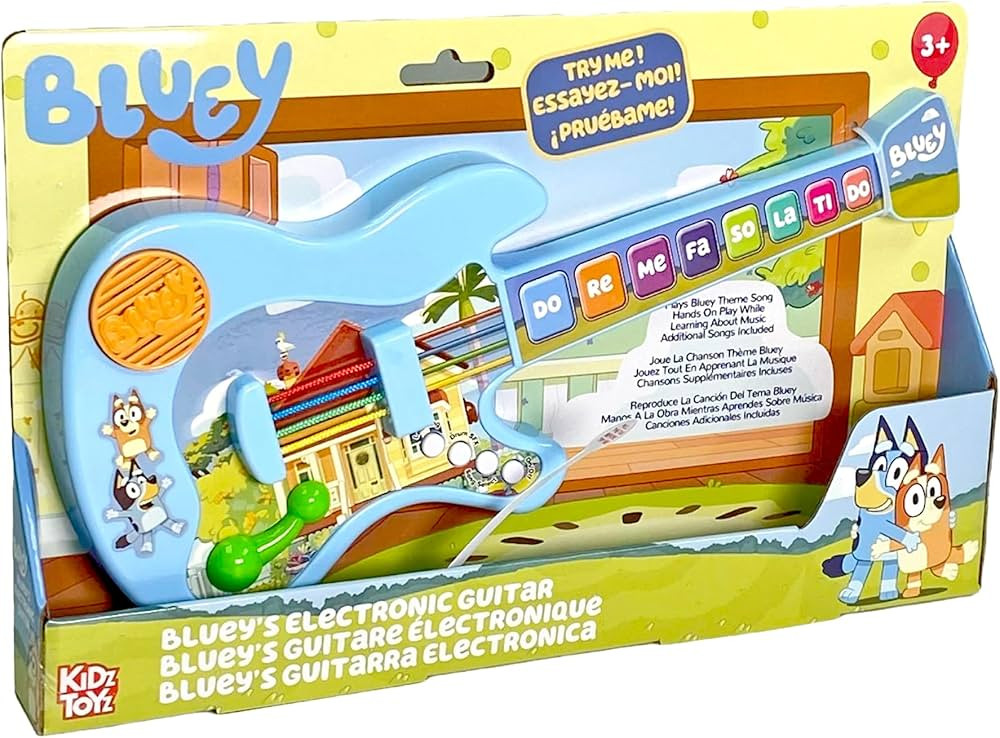 Bluey Music Time Electronic Learn to Play Guitar - Portable Learning Guitar Musical Education Lea... | Amazon (US)