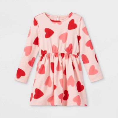 Toddler Girls' Heart Long Sleeve Dress - Just One You® made by carter's Pink | Target