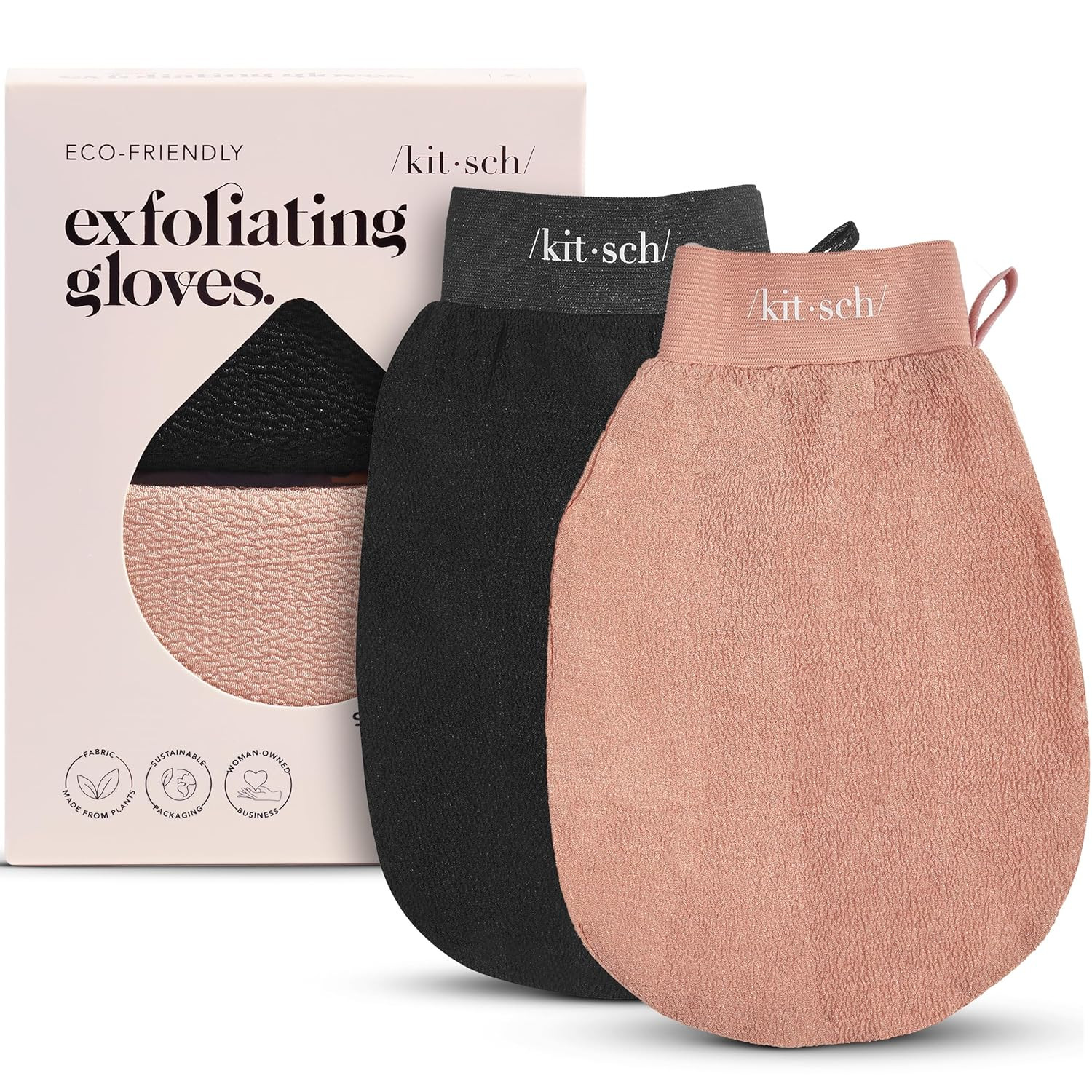 Kitsch Exfoliating Gloves 2pc – Korean Exfoliating Mitt & Deep Exfoliating Body Scrubber for Sh... | Amazon (US)