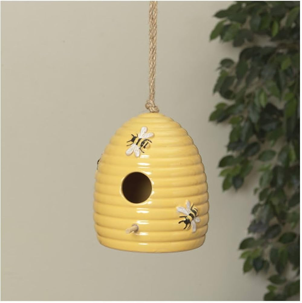 Gerson International Hanging Beehive, Ceramic, 5.9-inch Height, Ceramic | Amazon (US)