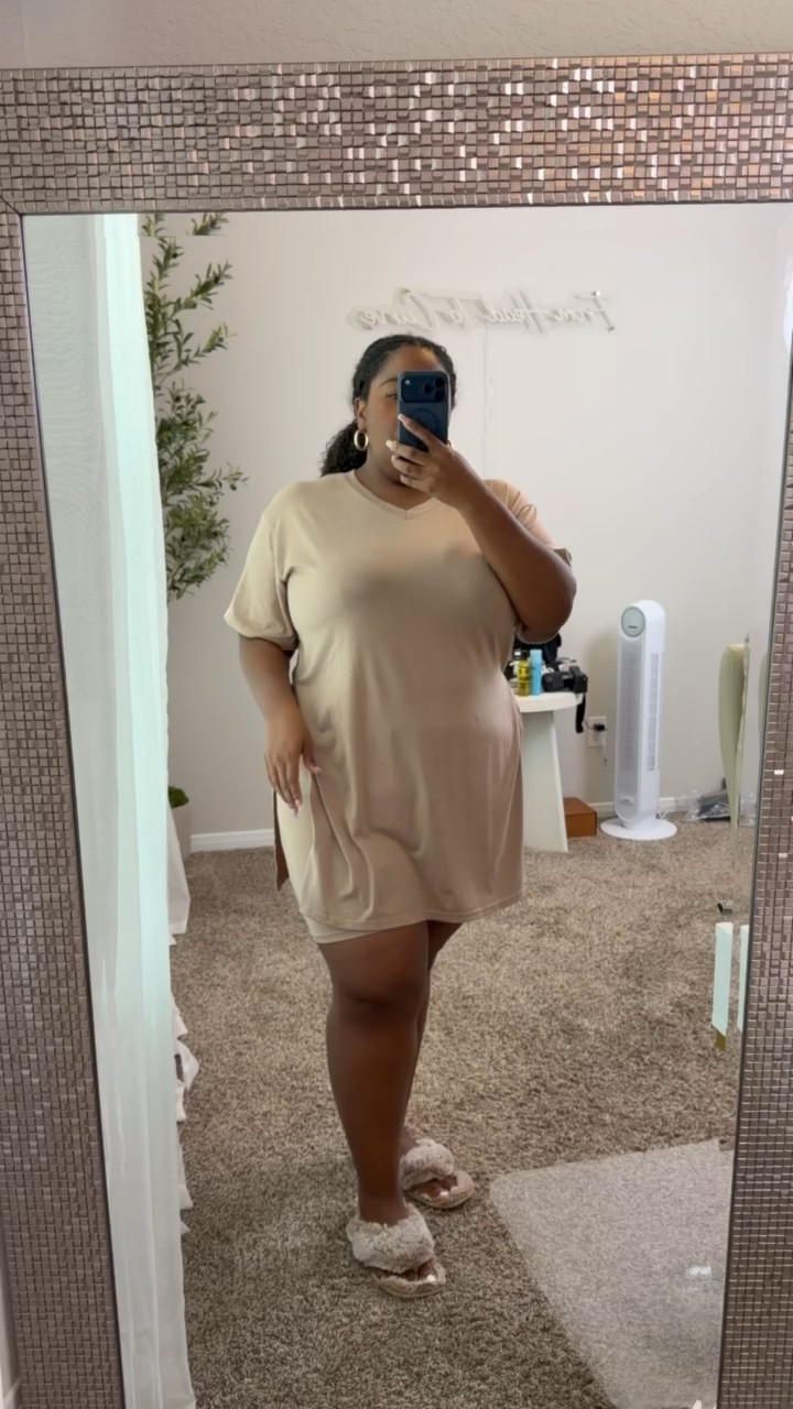 Plus-size summer set you’ll want to live in! 🤎 This 2-piece shorts set has an oversized tunic top + comfy biker shorts, goes up to a 3X, and is currently under $25 on sale!

#LTKootd #LTKSaleAlert #LTKPlusSize