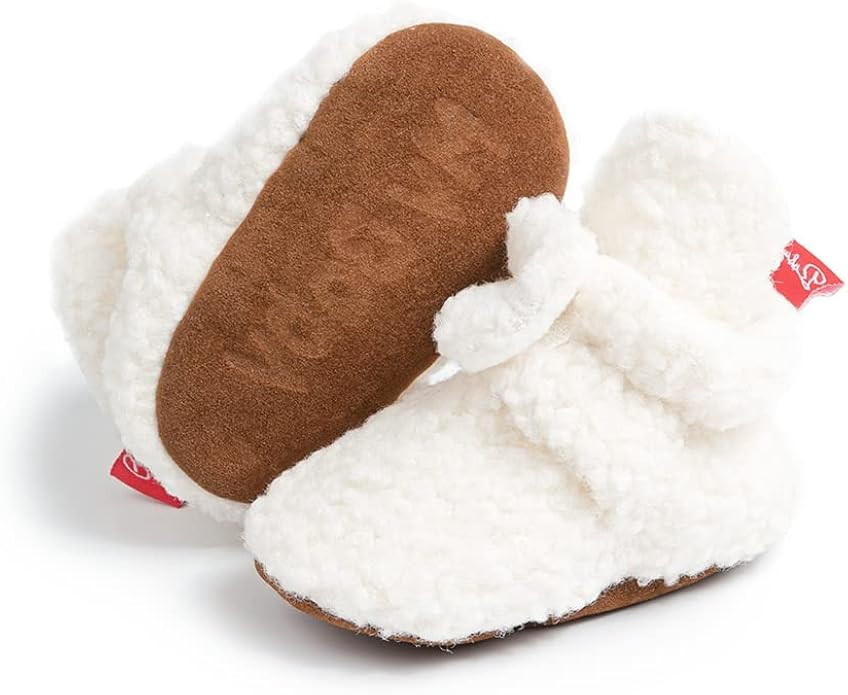 Meckior Newborn Infant Baby Girls Boys Warm Fleece Winter Booties First Walkers Slippers Shoes | Amazon (US)