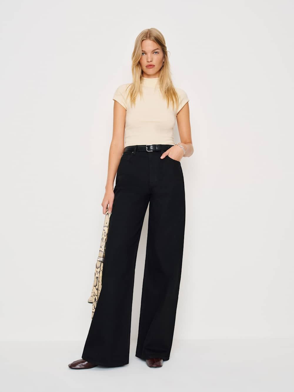 Cary High Rise Slouchy Wide Leg Jeans | Reformation (Global)