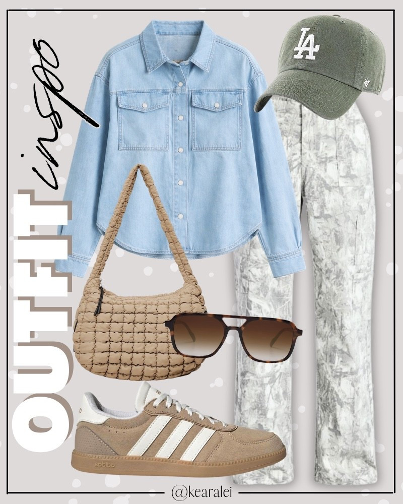 Spring outfits 2026 winter outfits cool mom outfit Amazon fashion light grey white camo cargo pocket pants Camo Pants Women Baggy Y2K Camouflage Cargo Pants High Waisted Wide Leg jeans denim light wash denim button up shirt chambray long sleeve top tan brown khaki beige adidas sambas sneakers shoes with light sage green 47 brand baseball hat cap brown aviator sunglasses quilted puffer bum bag crossbody purse bumbag carryall || #amazon #outfit #winter #fall #cozy #freepeople #vest #affordable #neutrals
.
.
.

Fitness Wear, Activewear, exercise outfit, workout leggings, sports bra, Lulu lemon, free people motion active athleisure Amazon fashion, teacher outfits, business casual, casual outfits, neutrals, street style, Midi skirt, Maxi Dress, Swimsuit, Bikini, Travel, skinny Jeans, Puffer Jackets, Concert Outfits, Cocktail Dresses, Sweater dress, Sweaters, cardigans Fleece Pullovers, hoodies, button-downs, Oversized Sweatshirts, Jeans, High Waisted Leggings, dresses, joggers, fall Fashion, winter fashion, leather jacket, Sherpa jackets, Deals, shacket, Plaid Shirt Jackets, apple watch bands, lounge set, Date Night Outfits, Vacation outfits, Mom jeans, shorts, sunglasses, Disney outfits, Romper, jumpsuit, Airport outfits, biker shorts, Weekender bag, plus size fashion, Stanley cup tumbler Target, Abercrombie and fitch, Amazon, Shein, Nordstrom, H&M, forever 21, forever21, Walmart, asos, Nordstrom rack, Nike, adidas, Vans, Quay, Tarte, Sephora, lululemon, free people, j crew jcrew factory, old navy


#LTKootd #LTKSeasonal #LTKSaleAlert