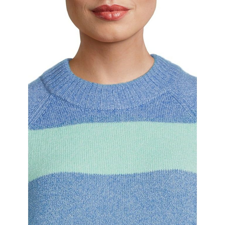 Time and Tru Women's Striped Button Sweater, Midweight - Walmart.com | Walmart (US)