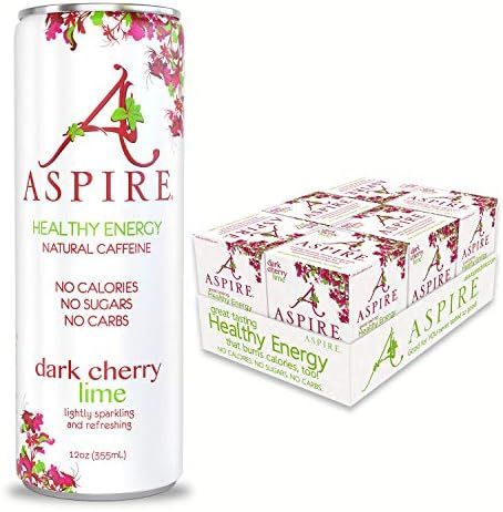 ASPIRE Healthy Energy Drink – Dark Cherry Lime, 24 Pack – Zero Sugar, Calories or Carbs – K... | Amazon (US)