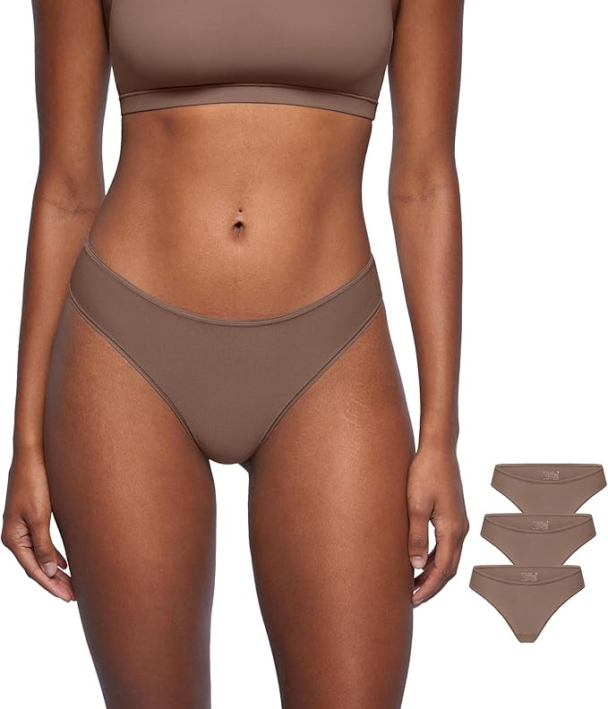 Magneticfit Cheeky Underwear for Women Bikini Stretchy High Cut Panties Sexy Tagless Briefs 3 Pac... | Amazon (US)