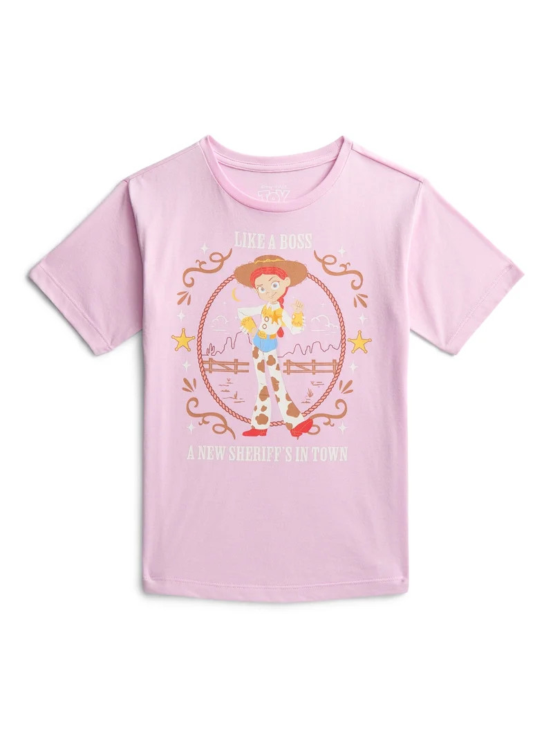 Toy Story Girls New Sheriff In Town Graphic T-Shirt, Sizes 4-16 | Walmart (US)
