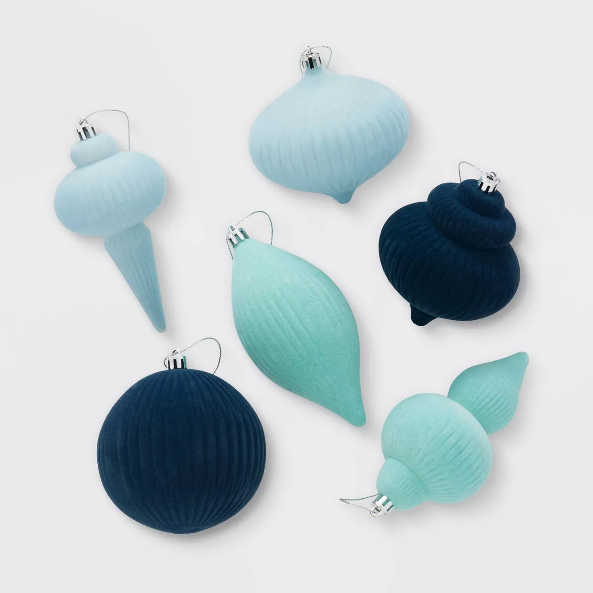 Flocked Finial Christmas Tree Ornament Set 6pc - Wondershop™ | Target