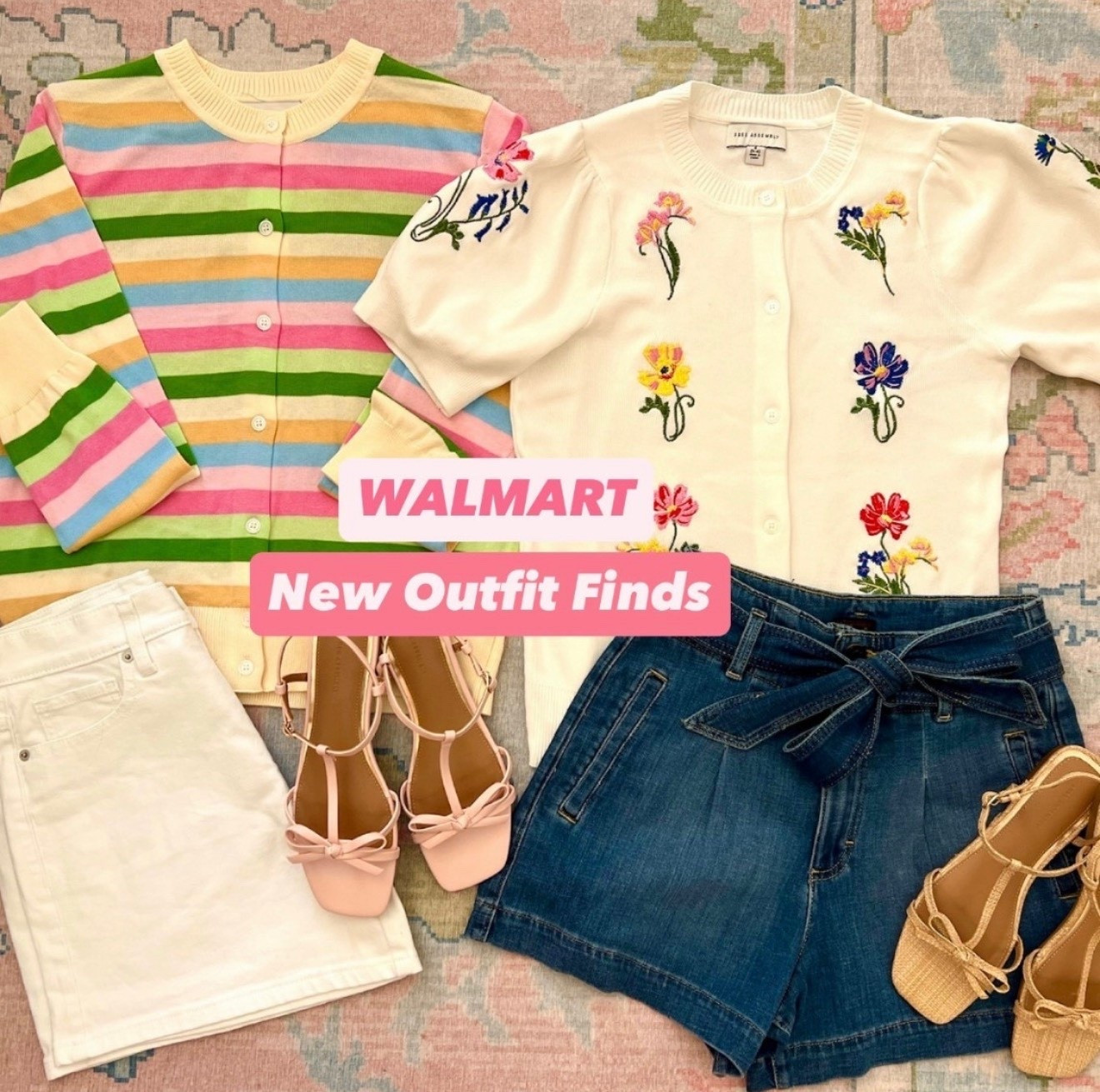 Cutest new Walmart summer finds! Scroll to shop! Wearing size S and size up in shorts if between. Follow us for more! ❤️ ~ L & W 