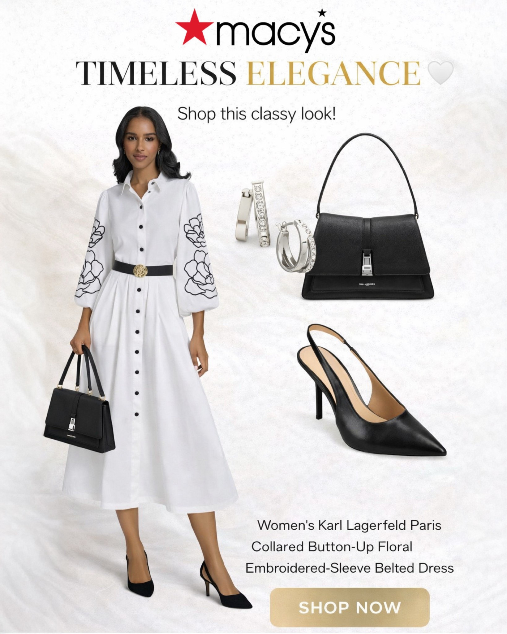 Timeless elegance 🤍
This look is the definition of classic - a chic shirt dress with subtle details paired with sleek black heels and a structured bag. Perfect for events, dinners, or anytime you want to feel effortlessly polished ✨

Shop all pieces linked here 👇

#LTKSeasonal #LTKWorkwear #LTKootd