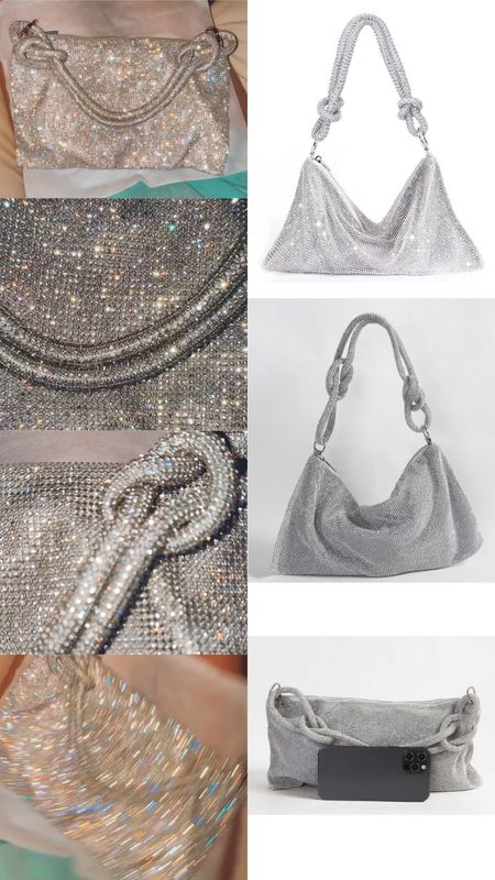 Obsessed with this silver rhinestone  bag from Amazon! Only $33 and high quality! I’m going to Maui, Hawaii for Christmas and I wanted a fun and affordable purse for my trip! I’ve linked some other sparkly bags around the same price! Happy Holidays! Sparkle and Shine this Christmas! This would ALSO be stunning for a New Year’s eve party or dinner! #holidaypurse #sparklypurse #glitter #glitzandglamour #holidays #christmas #newyearseve #under40 

#LTKunder50 #LTKHoliday #LTKGiftGuide