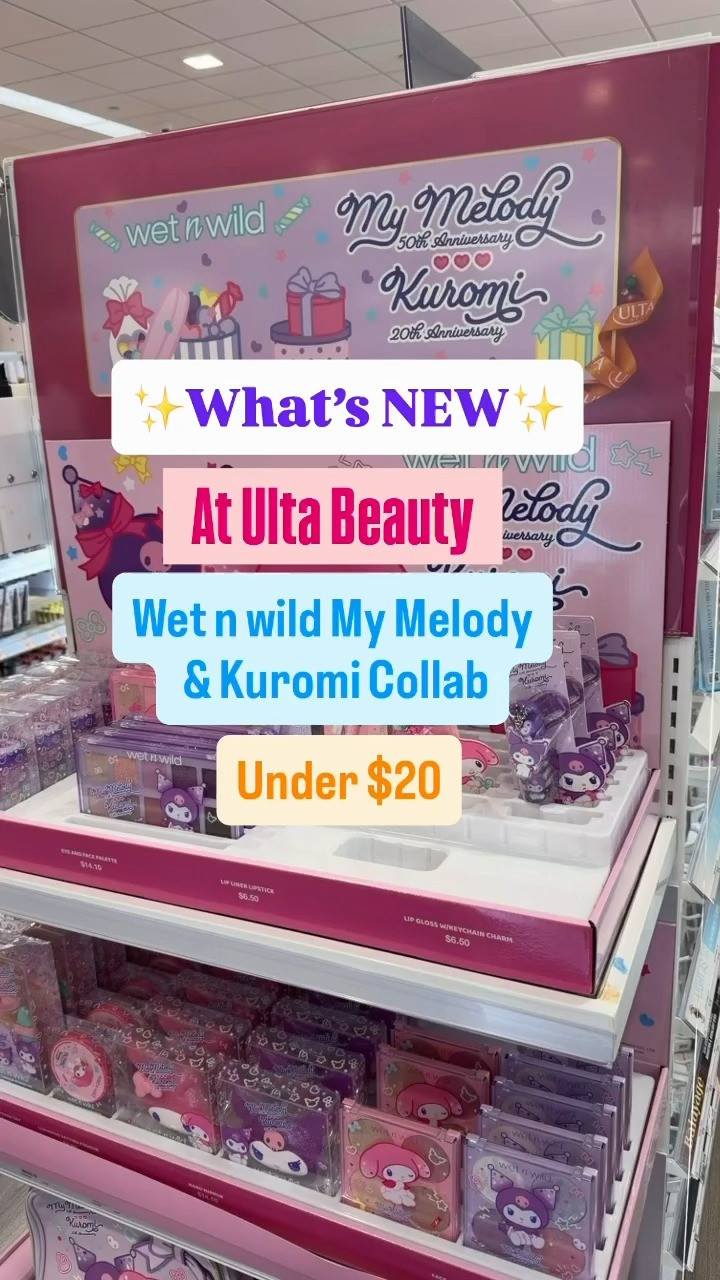 The Wet n Wild x Kuromi & My Melody collection is here! The cutest collector-worthy vibe 💕 

 #WetnWild #Kuromi #MyMelody #MakeupCollection #AffordableBeauty #LTKMakeupFinds #UltaBeauty 

#LTKSeasonal #LTKFindsUnder50 #LTKBeauty