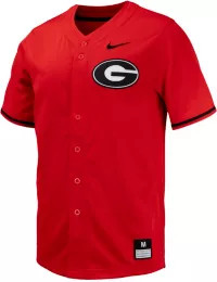 Nike Men's Georgia Bulldogs Red Full Button Replica Baseball Jersey | DICK'S Sporting Goods