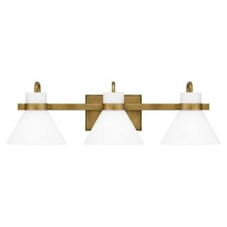 Quoizel Regency 25 in. 3-Light Weathered Brass Vanity Light RGN8625WS - The Home Depot | The Home Depot