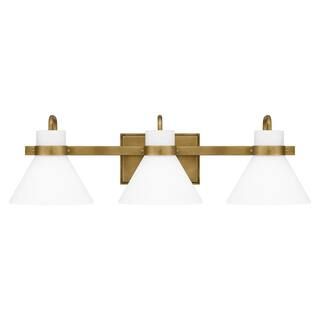 Quoizel Regency 25 in. 3-Light Weathered Brass Vanity Light RGN8625WS - The Home Depot | The Home Depot